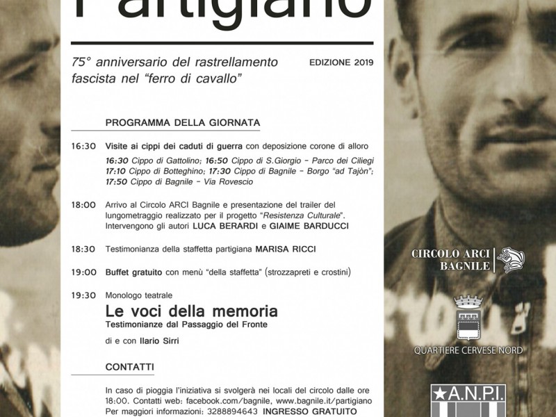 Festa del Partigiano a Bagnile (Cesena), 20 aprile 2019